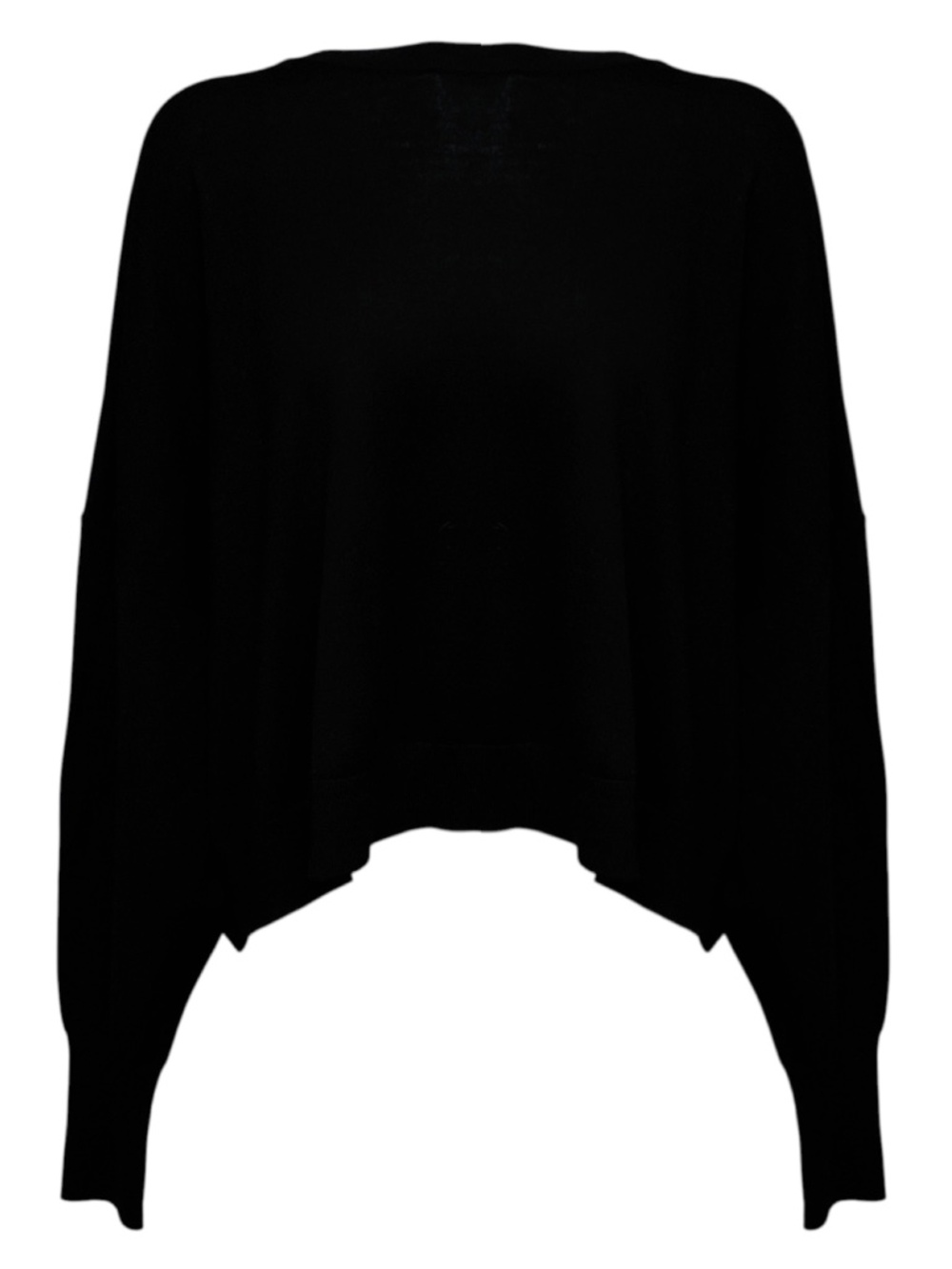 NUDE BLACK CREW NECK KNIT PULLOVER SWEATER
